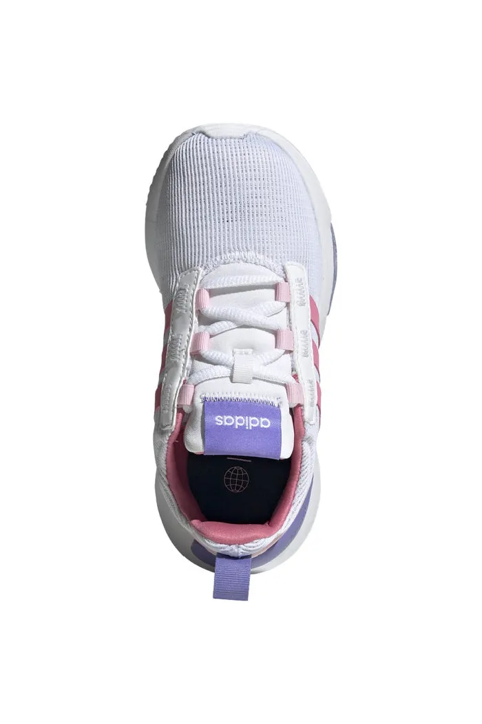 Adidas Girls Racer TR21 in Future White/Rose Tone/Clear Pink