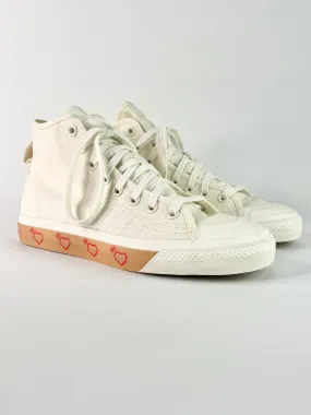 Adidas Nizza x Human Made Off-White High-Top Sneakers - EU41.5