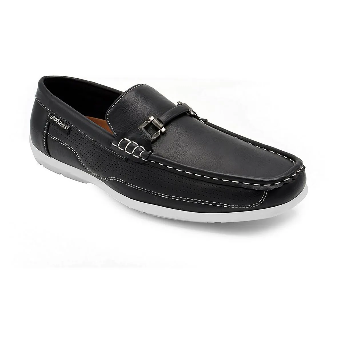 Akademiks Mens Hero 02 Faux Leather Slip-On Loafers