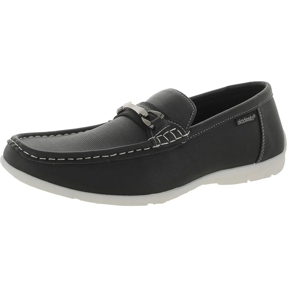 Akademiks Mens Hero 02 Faux Leather Slip-On Loafers