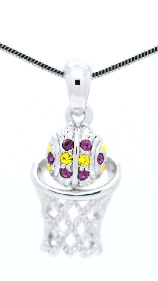 Basketball Hoop Necklace - Mini Two Color
