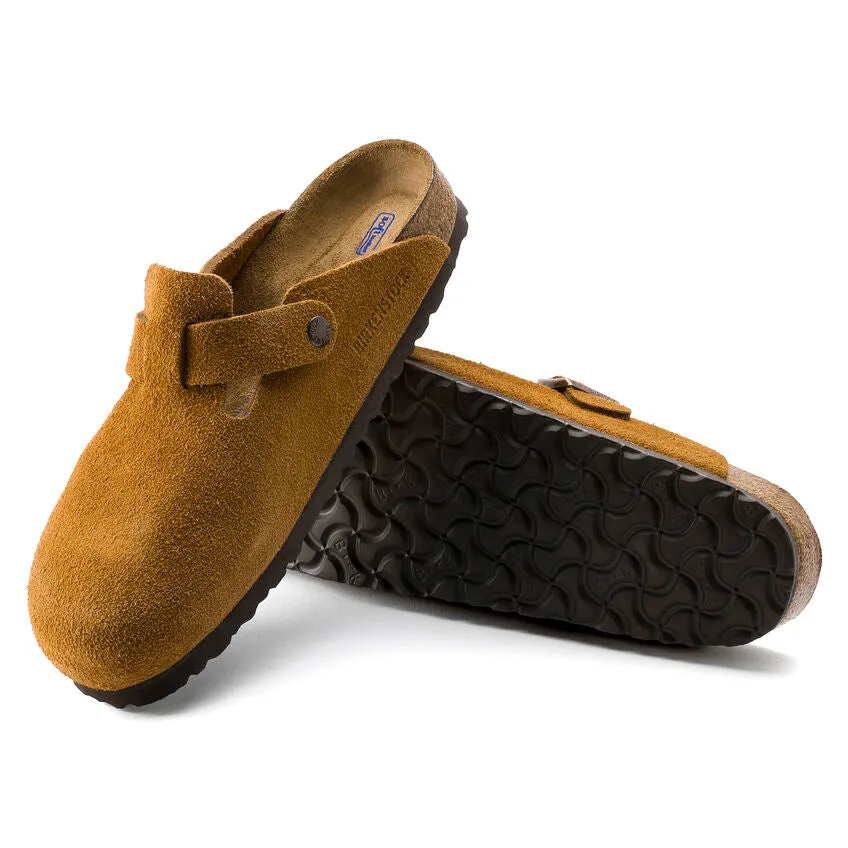 Birkenstock Boston Mink Suede Soft Footbed