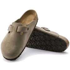 Birkenstock Boston Soft Footbed Suede Leather Taupe