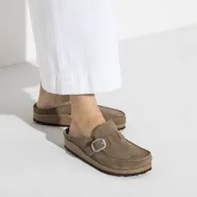 BIRKENSTOCK BUCKLEY LEATHER SUEDE (GRAY TAUPE)