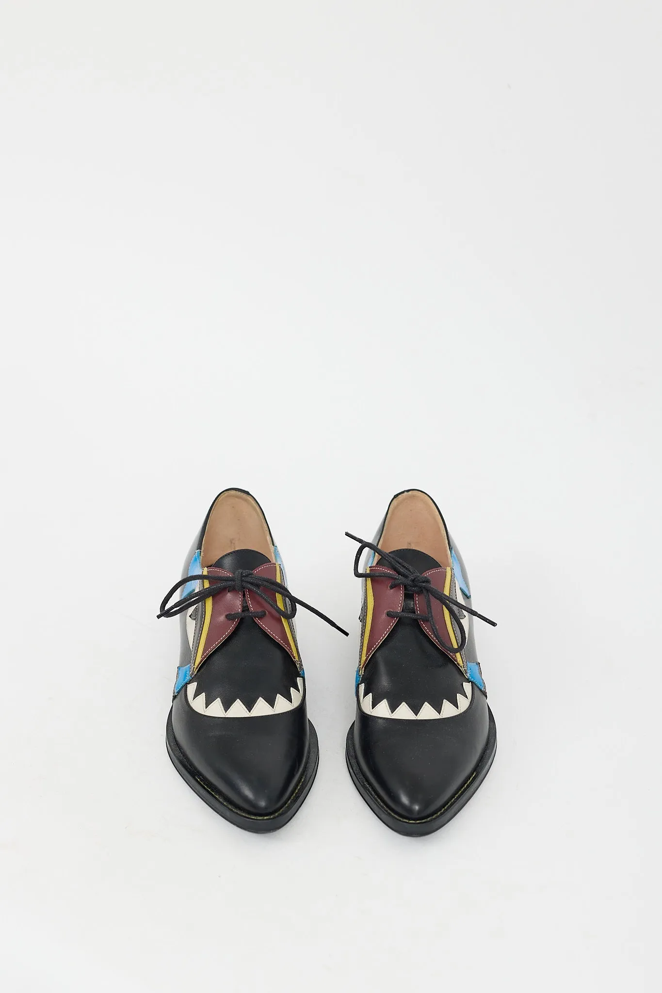 Black & Multi Leather Monster Eye Oxford