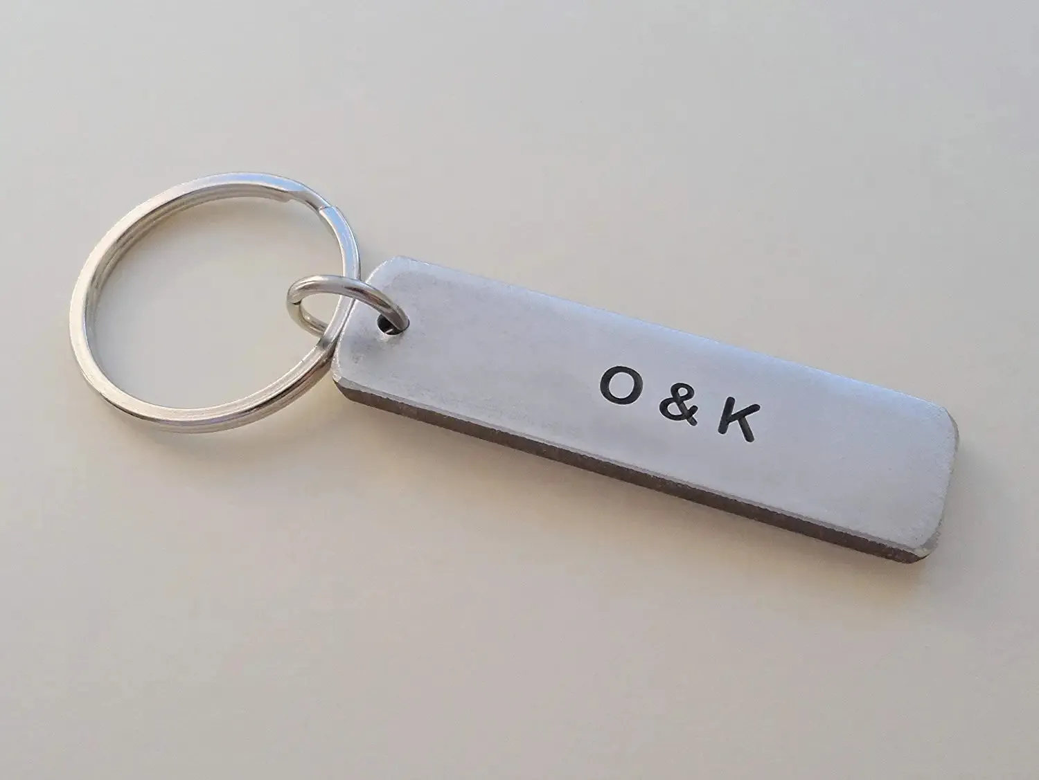 Custom Engraved "My Best Catch" and Anniversary Date Aluminum Keychain with Football Charm; Couples Anniversary Gift