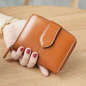 Genuine Leather Vintage Short Purse