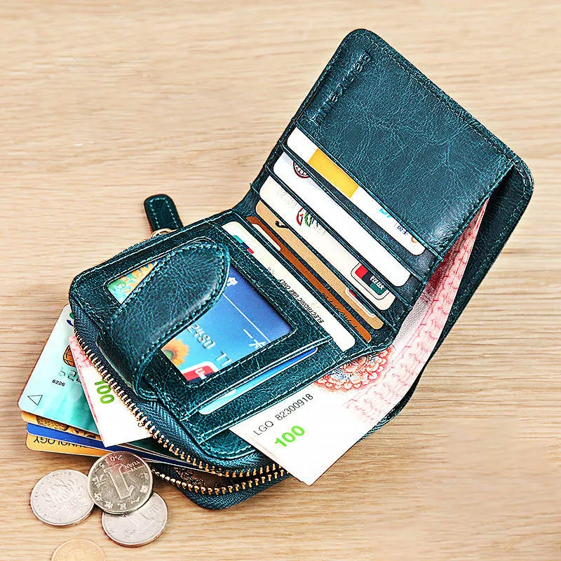 Genuine Leather Vintage Short Purse