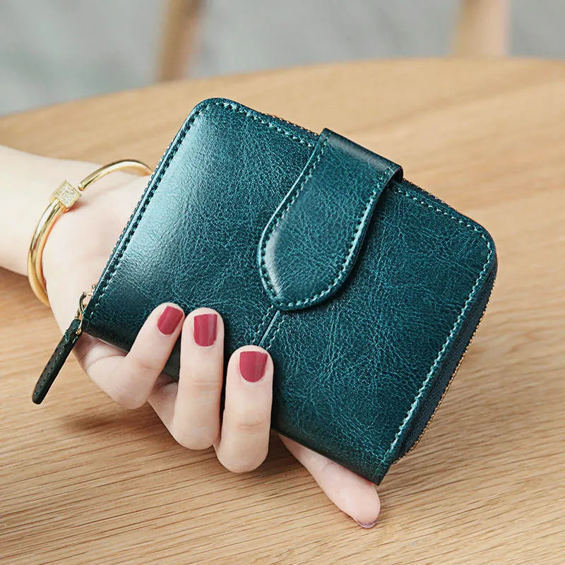Genuine Leather Vintage Short Purse