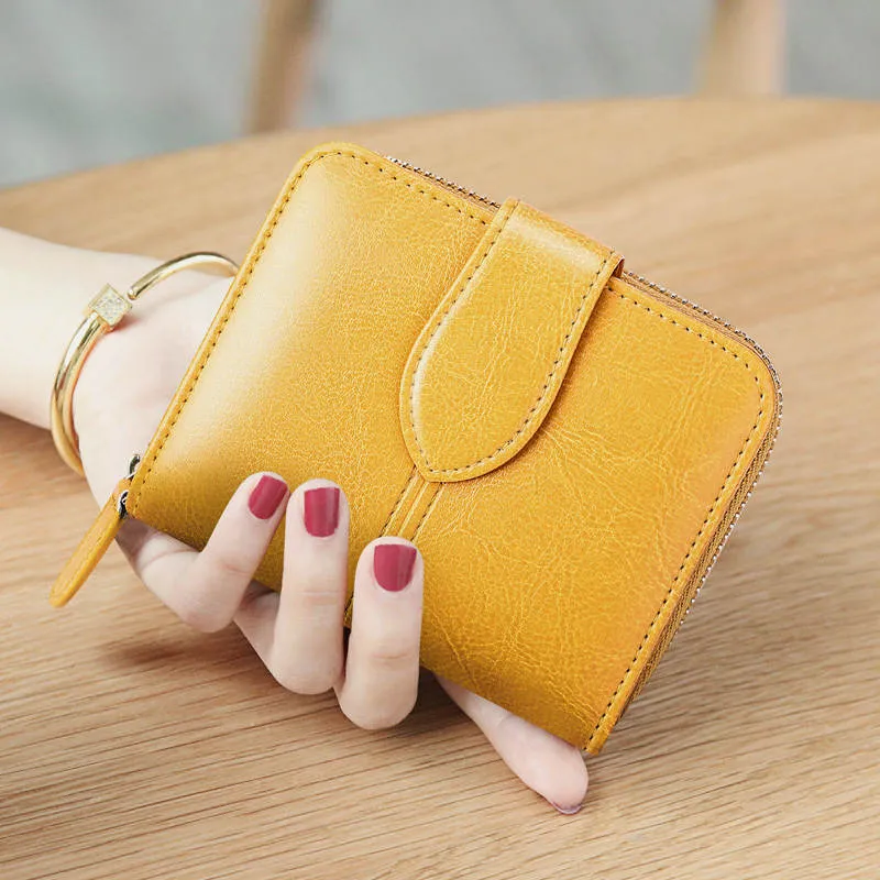 Genuine Leather Vintage Short Purse