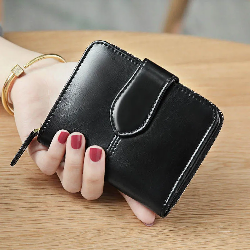 Genuine Leather Vintage Short Purse