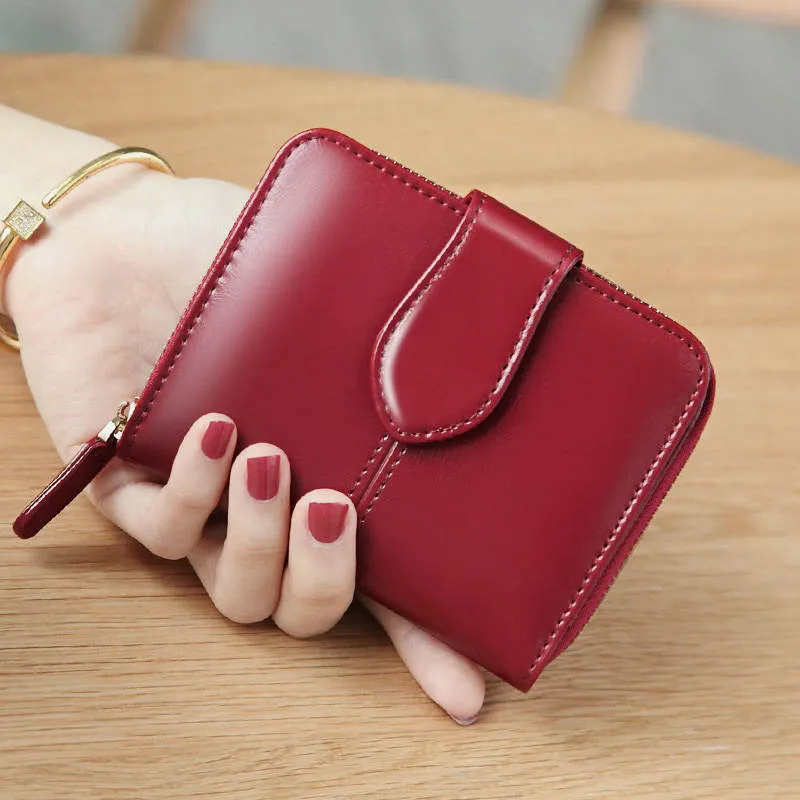 Genuine Leather Vintage Short Purse