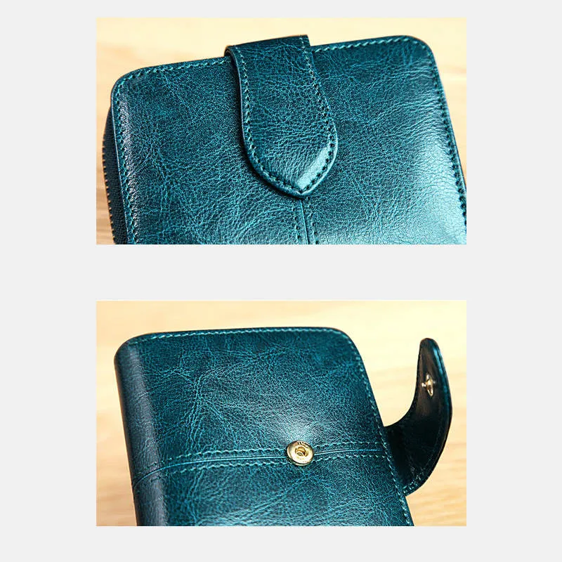 Genuine Leather Vintage Short Purse