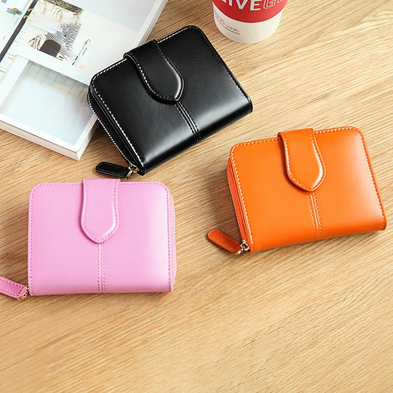 Genuine Leather Vintage Short Purse