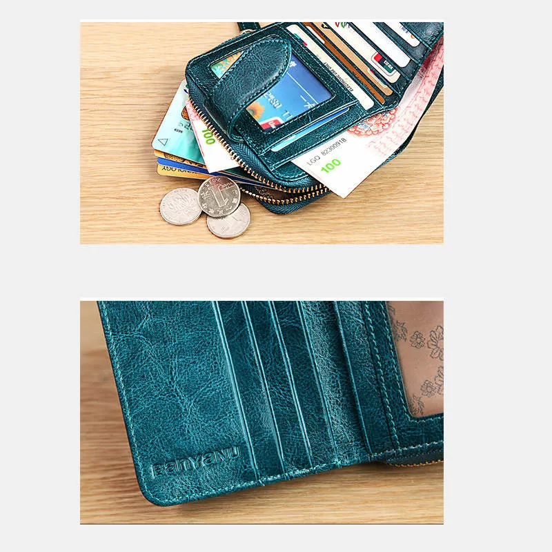 Genuine Leather Vintage Short Purse