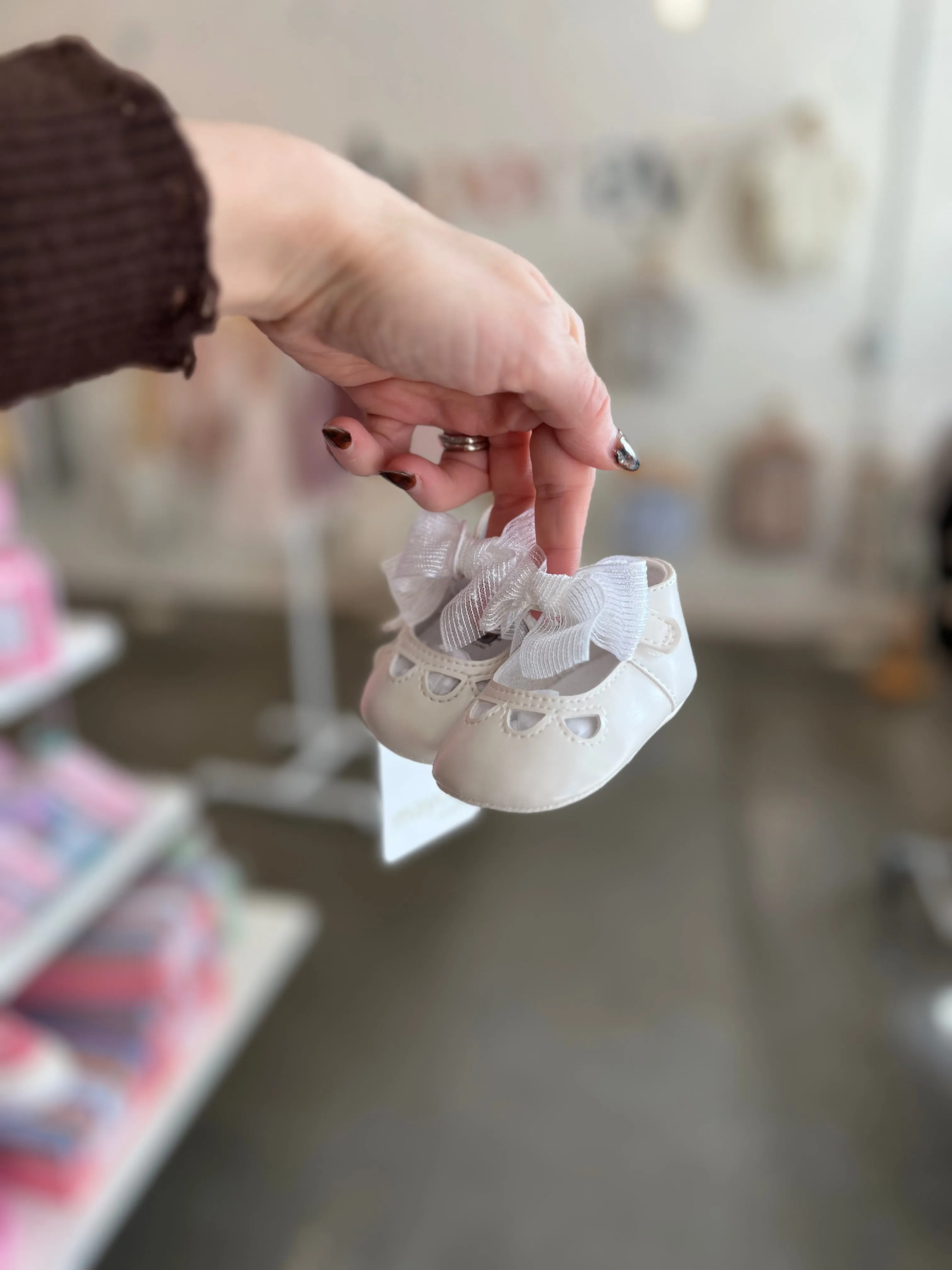 Newborn Dressy Mary Jane Shoes - Pearl
