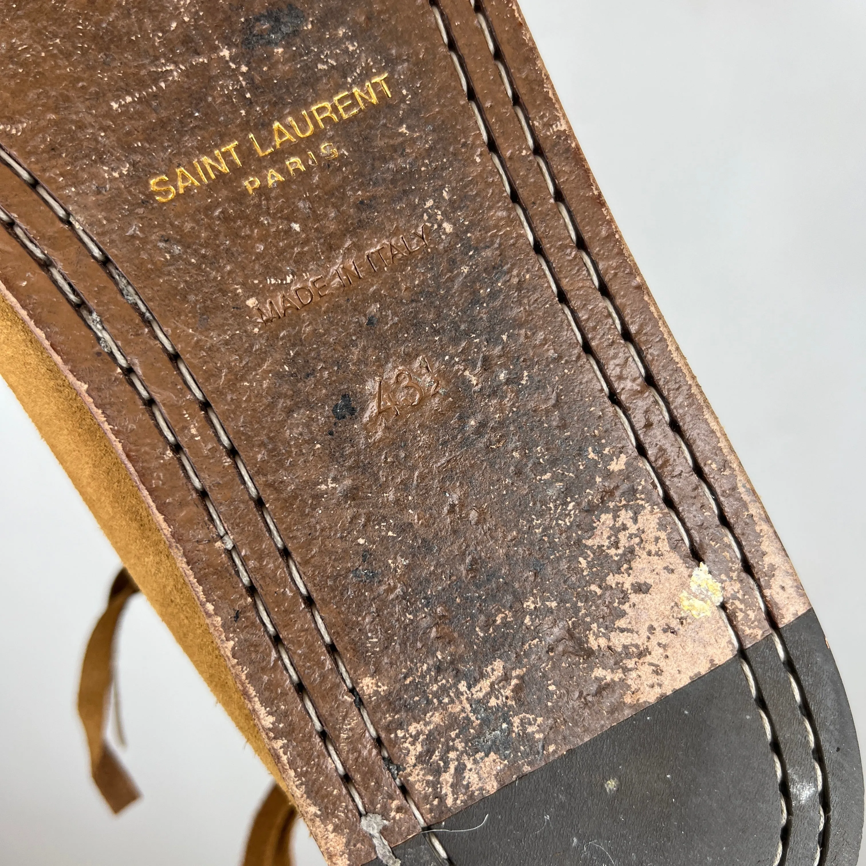 Saint Laurent Suede Concho Moccasin Boots