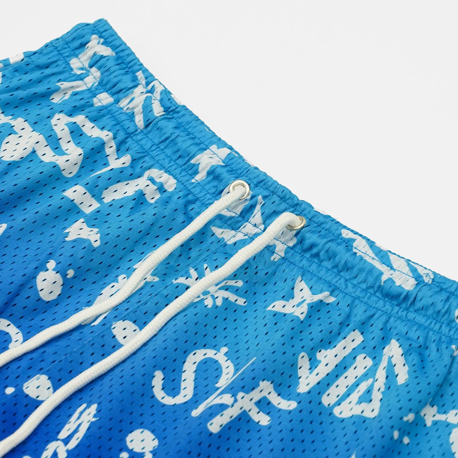 SLF Bluish Blue Color Clash Shorts - 7"