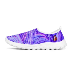 Snooty Fox Art Women's Mesh Running Shoes - Lavender Swirl