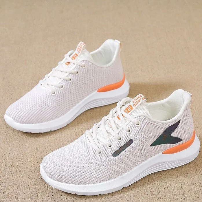 Spring And Summer New Mesh Sneakers Women Korean-style Non-slip Women  Shoes All-match Lightweight Soft Bottom Breathable Casual Running Shoes