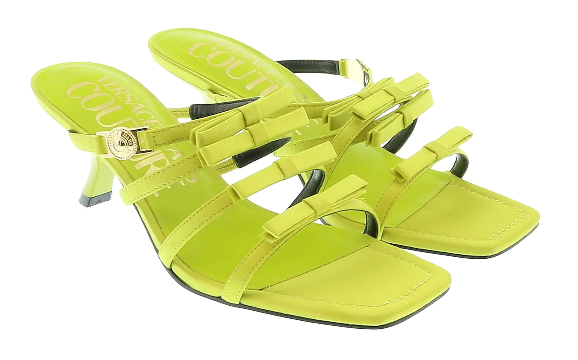 Versace Jeans Couture  Stappy Mid Heel Bow Sandals-