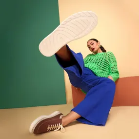 Wooden Brown Sneakers for Women | Stay Stylish From Dawn till Dusk